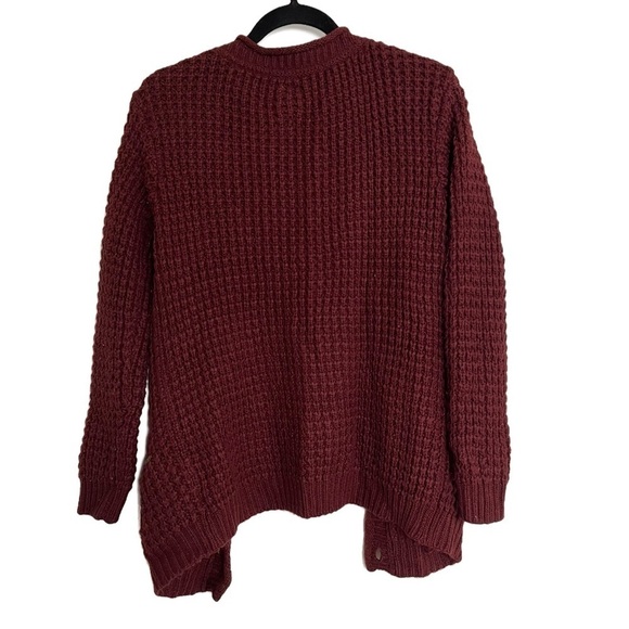 ROXY Women’s Maroon Knit Button Front Cardigan - X-Small - Picture 4 of 10